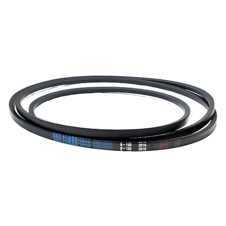 D&D B163 Classical V-Belt, 166 in Outside Length, 21/32 in Top Width, 1 Ribs B163